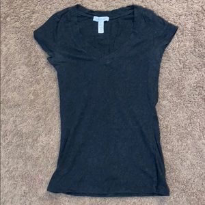Dark grey v-neck t-shirt
